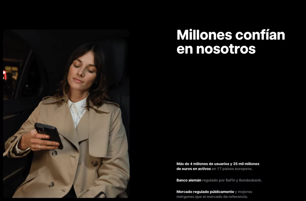 Los más de 4 millones de clientes son una señal de éxito, pero también causan problemas al proveedor. Por ello, algunos procesos pueden tardar más de lo previsto. Fuente: traderepublic.com  