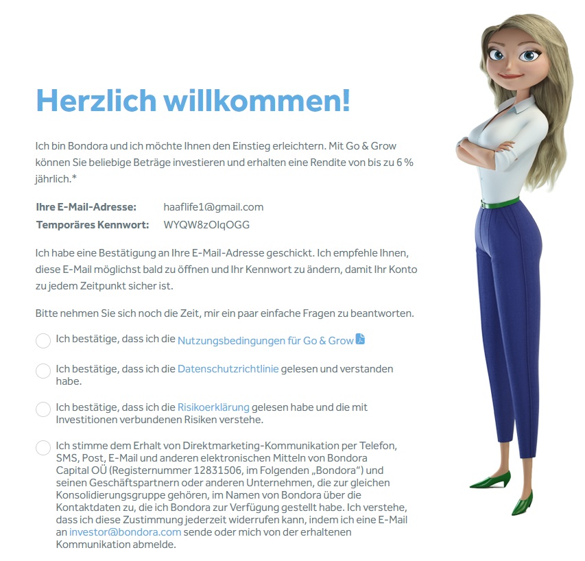 Bondora Erfahrungen Anmeldung Bestätigung