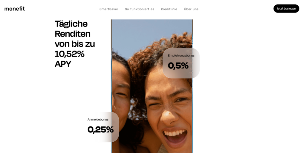 Webseite Monefit