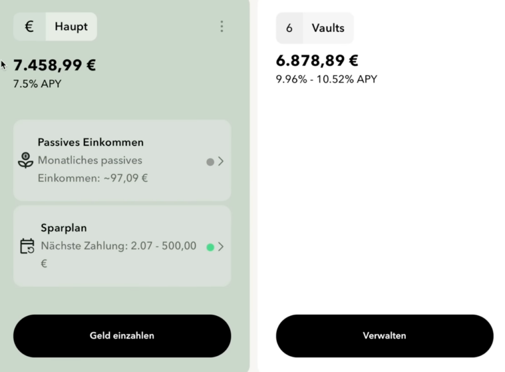 Mein Monefit Portfolio