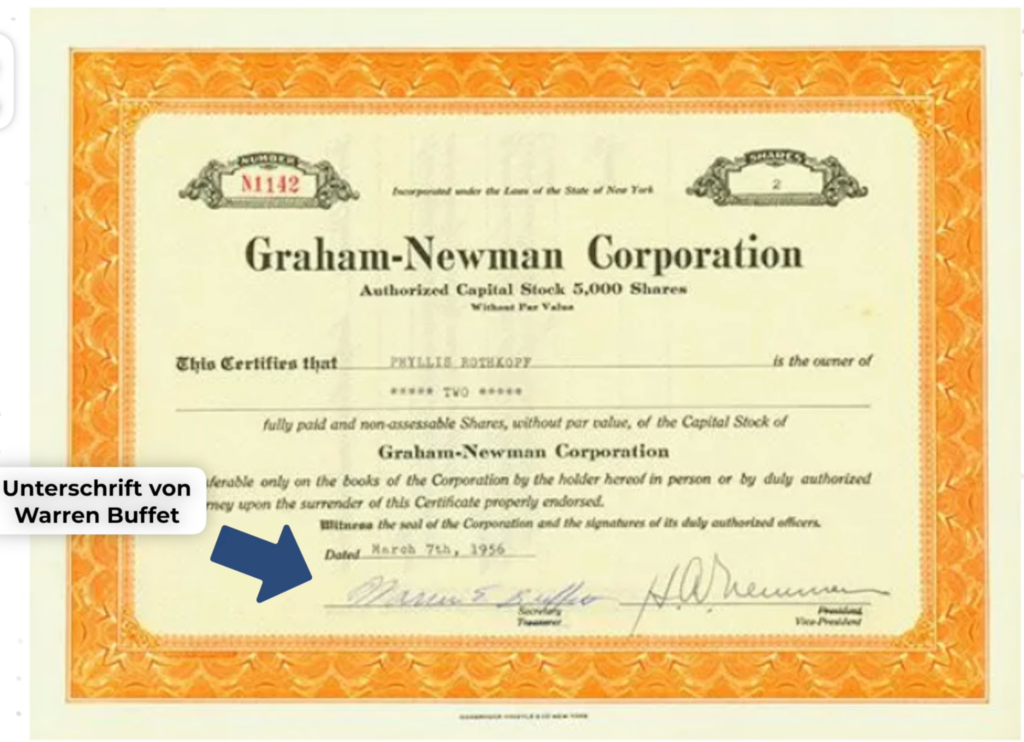 Graham Newman Corporation Vertrag