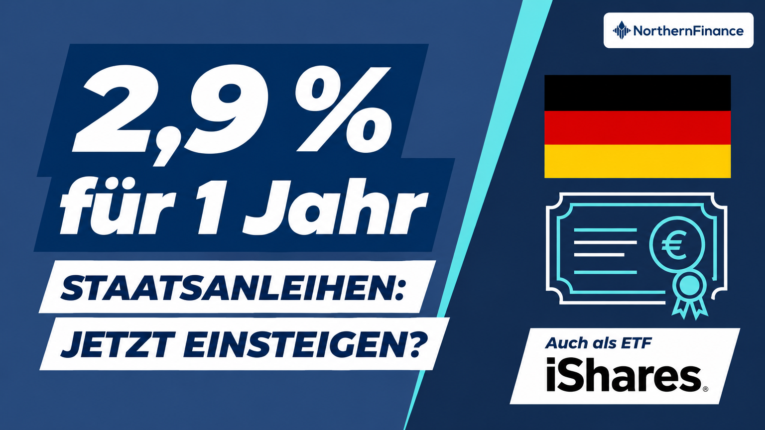 Titelbild zum Artikel „2,9% für 1 Jahr: Lohnen sich deutsche Staatsanleihen jetzt?“